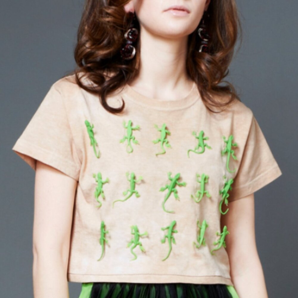 Rare Vintage Toy Syndrome Lizard Crop Top T-shirt From HBO Girls Show Women’s M